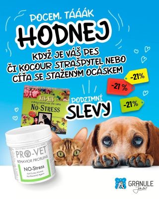 🌟 Ukousnutá cenovka u NO-Stress pro tebe a klid v duši pro tvého chlupáče.🐶🐱 Hoď si krabičku do 🛒 košíku včas a užijte si...